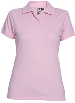 Polo manga corta mujer color ROSA CLARO